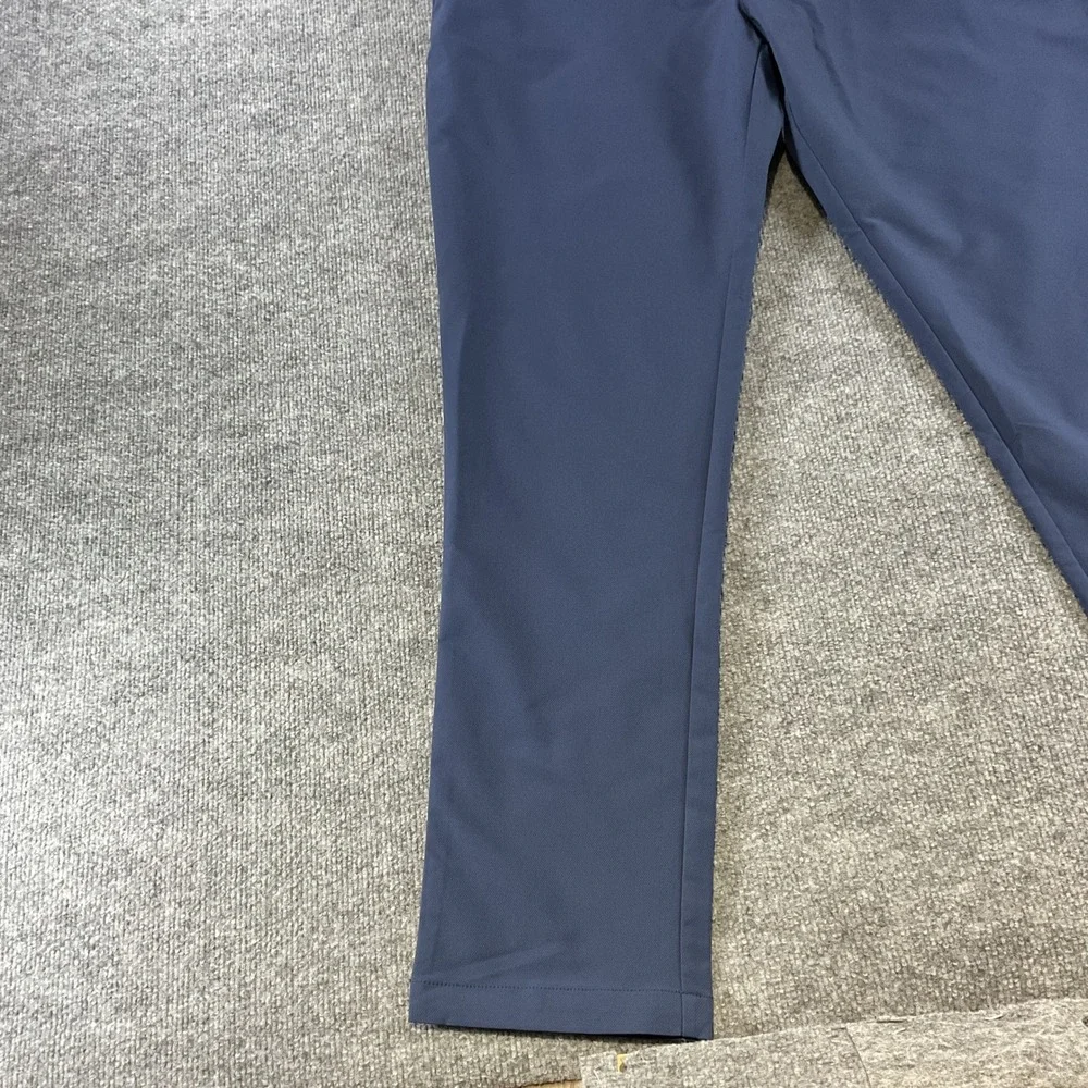 Banana Republic Mens Flat Front Performance Pants Navy Blue 38x32 New